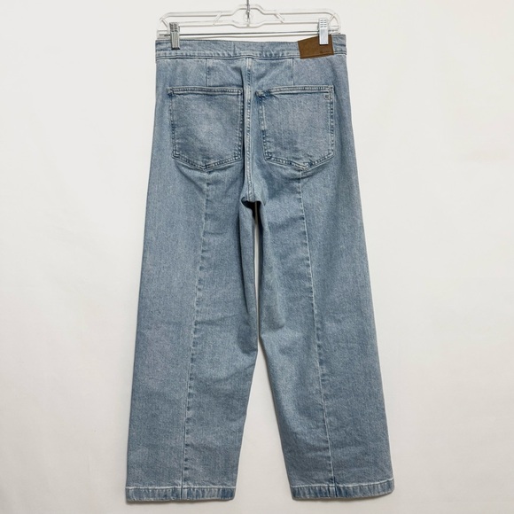Madewell Emmett Wide Leg Jeans • Crop • High Rise • Blue Light Wash • Size 27 - Picture 2 of 16